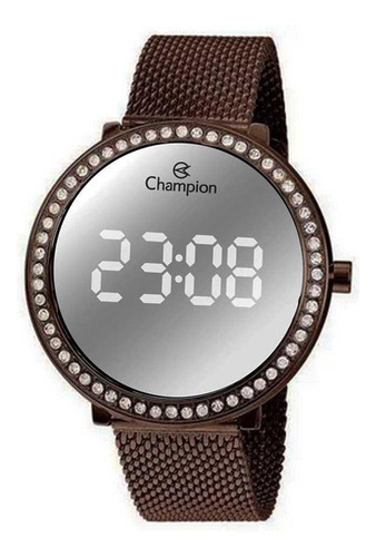 Relógio Feminino Champion Digital Ch48037m - Marrom