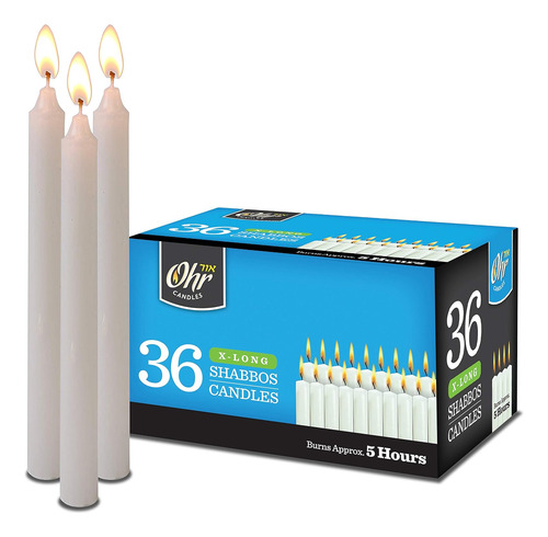 Shabbos Velas, Blanco, 5 Hour, 36