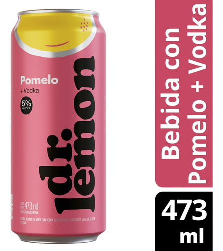 Dr Lemon Con Vodka Y Pomelo Lata X 473 Ml