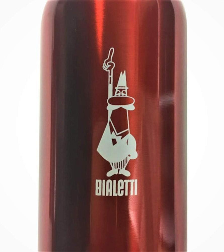 Imagem 5 de 8 de Garrafa Squeeze Italiana Vermelha 500 Ml Aço Inox Bialetti