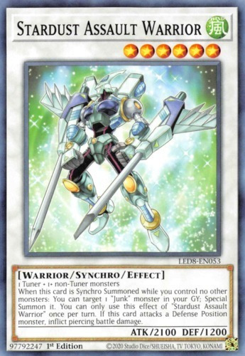 Stardust Assault Warrior (led8-en053) Yu-gi-oh!