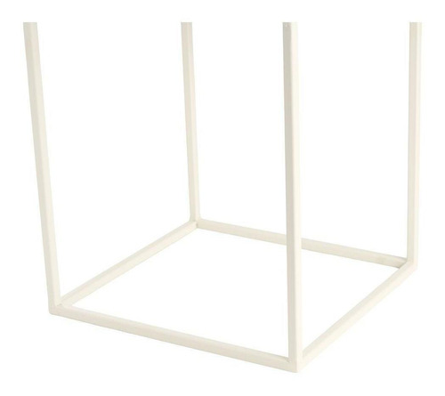 Macetero Metal Blanco 28x28x55