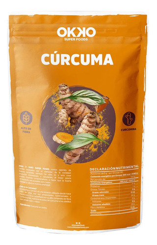 Okko Cúrcuma En Polvo 200g - Especia Natural