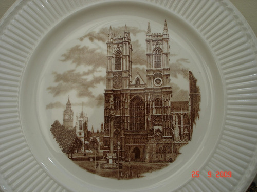 Plato Ingles Wedgwood Abadia Westminster Gran Tamaño Miralo