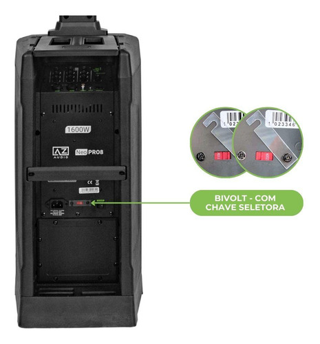 Torre De Som Pa Portátil Bluetooth Neo Pro8 Az + Capa