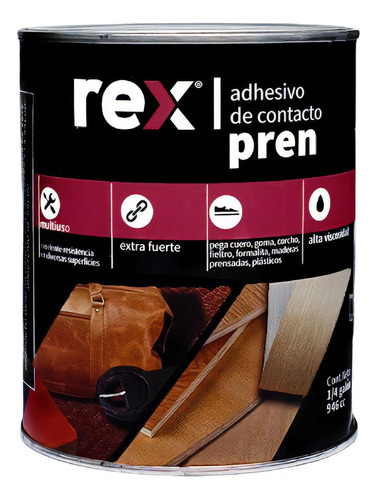 Adhesivo De Contacto Pren Tarro 750cc 1/32gx12 Rex 30283