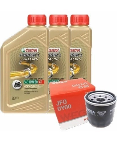 Kit Service Benelli Tnt 300 600 Filtro Aceite Castrol 10w50