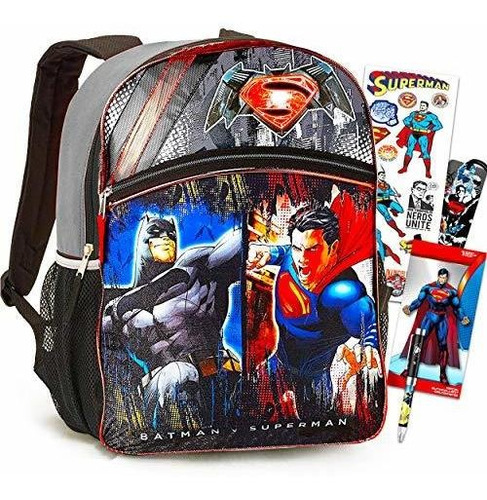 Superman Backpack For Kids Bundle ~ Deluxe 16  Superman Scho