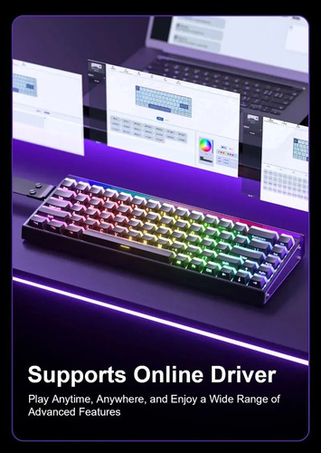 Teclado Magnetico Aula Hero 68he 0.01mm 8k Rpd Trigger Socd Black Light