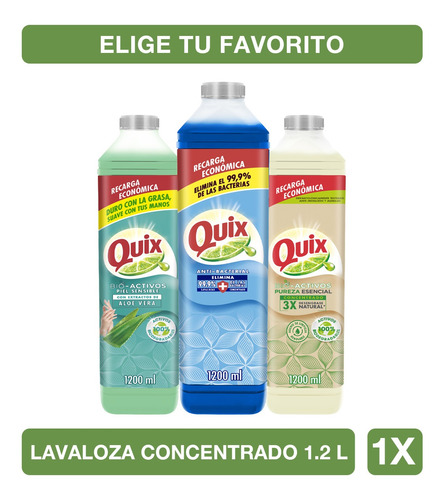 Quix Lavaloza Variedades Concentrado 1.2l