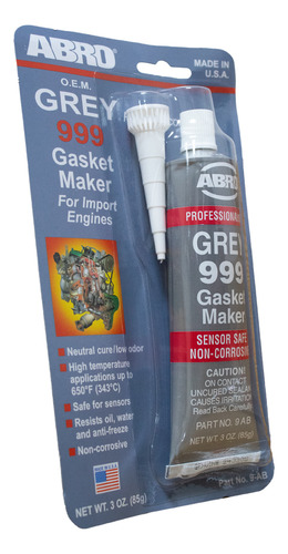 Silicon Abro 999 Grey Gasket Maker, 3oz. (85gr.)