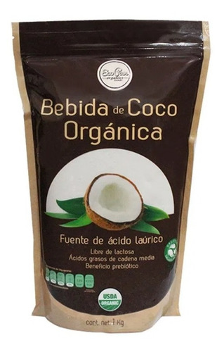 Imagen 1 de 6 de Bebida De Coco Organica En Polvo Enature  1 Kg