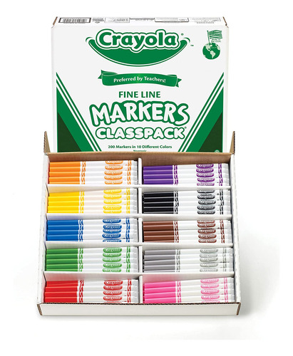 Crayola Fine Line Markers For Kids, Back To School Supplies