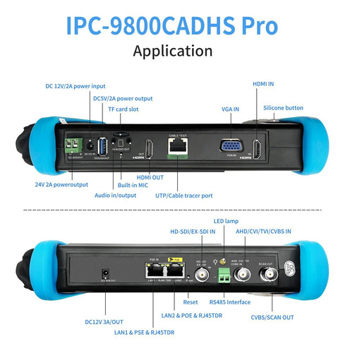 Cctv Tester 4k Probador De Cámaras Ip Con Trazador De Cables