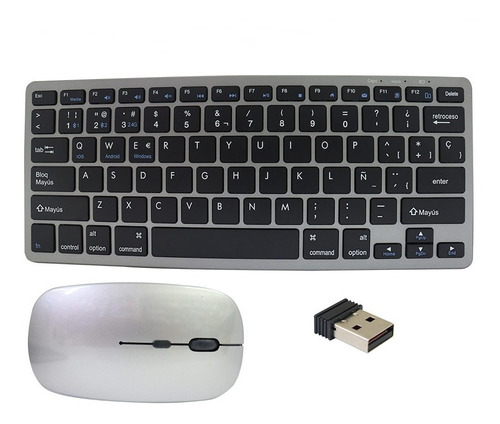 Teclado Y Mouse Inalámbrico Bluetooth Recargable Kit Weibo