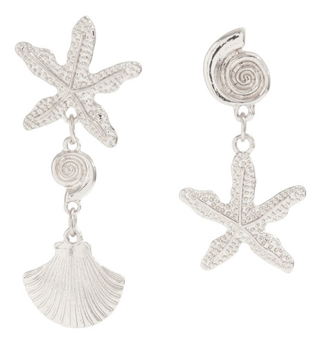 Pendientes Colgantes Asimétricos Simples Con Forma De Estrel