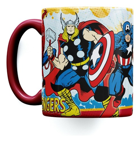 Taza Ceramica Super Heroes Marvel Comic Avenger Spiderman Ur