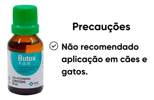 Kit 3 Butox P/ Infestação De Pula E Carrapato No Quintal Cor
