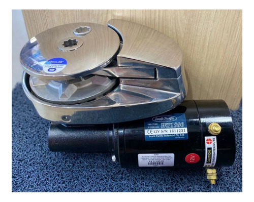 Guincho Elétrico Para Âncora 12v 1500w Com Base Em Aço Inox