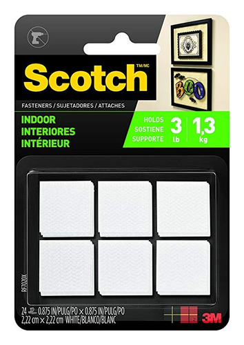 Scotch Usos Múltiples Sujetadores, 7/8 X 7/8 Pulgadas, 24 Si