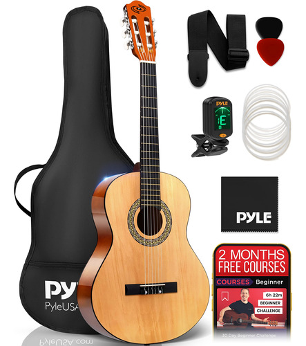 Pyle 36  Classical Acústica Guitarra-3/4 Junior Tamaño 6 .