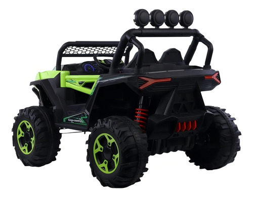 Carrinho Elétrico Infantil Quadriciclo Utv 2 Lugares 12v Usb Cor Verde