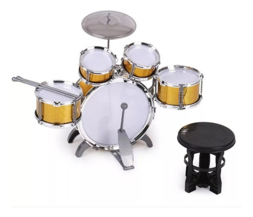 Bateria Musical Juguete Jazz Drum Niño 5 Tambores + Piso