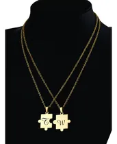 Comprar Collares Pareja Rompecabezas Personalizados Puzzle Acero
