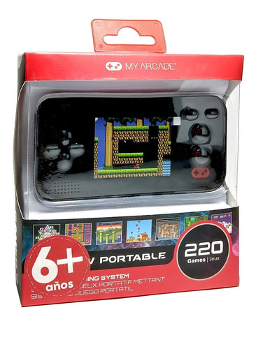 Sistema Retro Portatil Gamer V 220 Juegos My Arcade