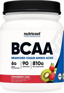 Nutricost Bcaa Branched Chain Amino Acid Strawberrykiwi 810g Sabor Strawberry Kiwi