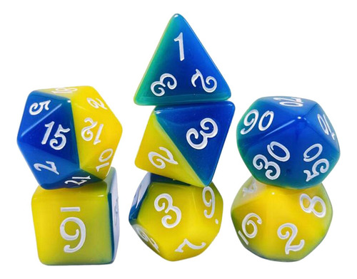 2 X 7 Piezas De Dados De Juego De Varios Lados, Juego De