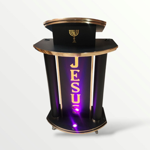 Pulpito Personalizado Com Led Preto