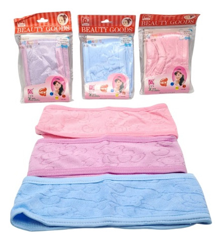 Cintillo Spa Para Maquillaje Set De 3 Unds