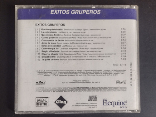 Cd Solo Elequine Exitos Gruperos Bronco Los Mier Guardianes (Usado)