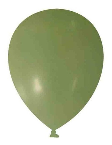 Balão Bexiga Cor Liso 8 Polegadas 20cm C/ 50 Uni. Happy Day Cor Verde eucalipto