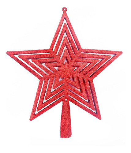 Puntal Estrella Brillante De Arbolito Navidad, 23 Cm 12787 