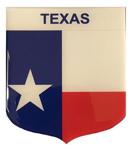 Adesivo Resinado Em Escudo Da Bandeira Do Texas