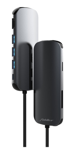 Imagen 3 de 5 de Adaptador Hub Usb-c Fiddler Multipuerto 9 -1 Apple/notebook