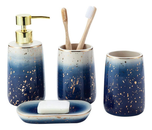 Set Accesorios De Baño Milky Way Blue