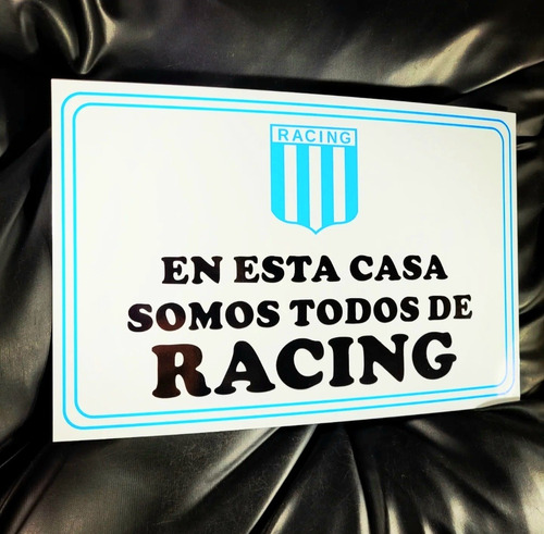 En Esta Casa Somos Todos De Racing Cartel De Chapa Exterior 