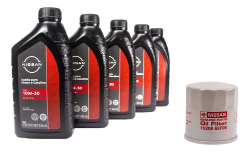 Aceite 10w-30 Paquete De 5 Y Filtro Aceite Nissan