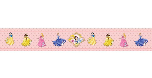 Faixa Papel De Parede Adesivo Infantil Princesas 100x15cm