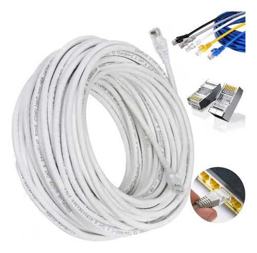 Cabo De Rede Internet Rolo 100 Metros Cat5e *interno Externo