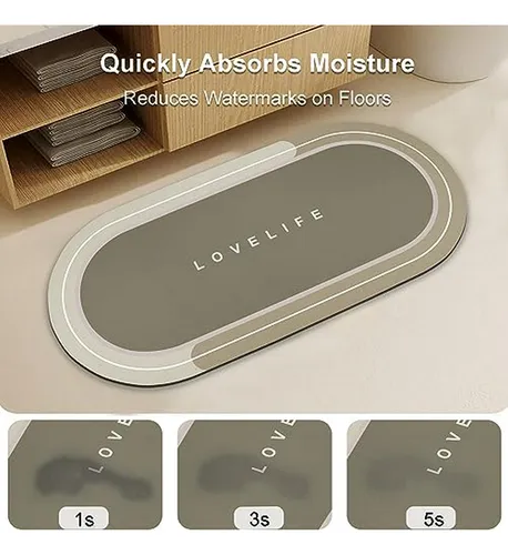 Tapete De Baño Antideslizante, Absorbente Y De Secado Rápido