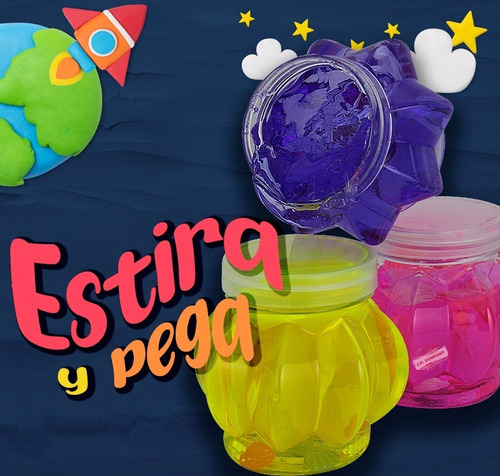 Imagen 5 de 8 de Set 6 Pcs Slime Colores Neon Didactico Niño Mayoreo Mm-012