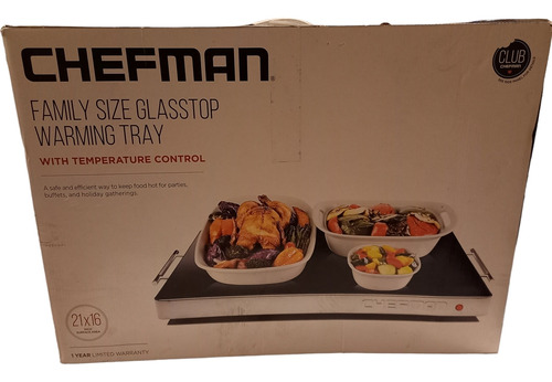 Bandeja De Calentamiento Eléctrico  Chefman Warming Tray 21 