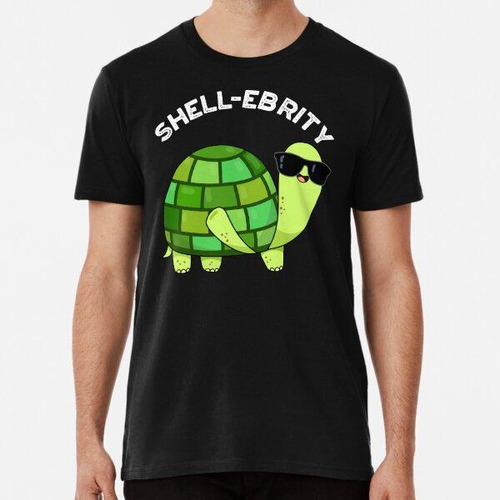 Remera Shell-ebrity Celebrity Funny Tortoise Puns (dark Bg) 