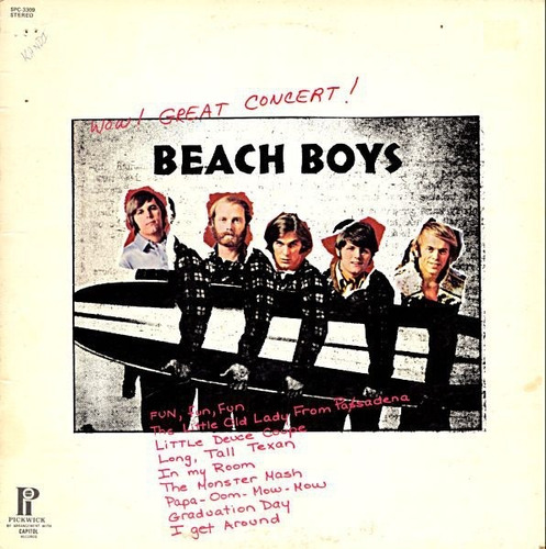 The Beach Boys - Wow! Great Concert Lp Vinyl Acetato 1972 Us