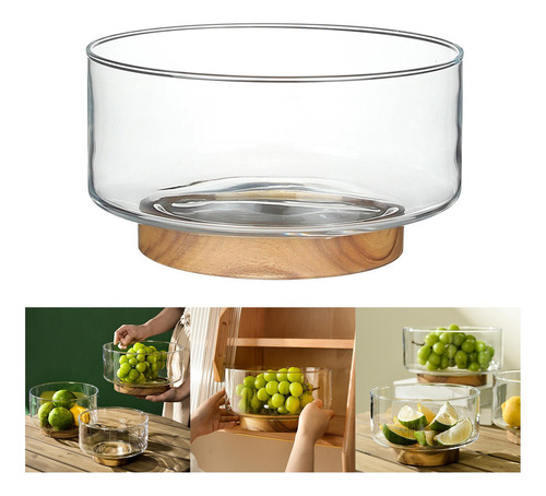 Bandeja Nórdica Para Servir Con Pedestal De Madera, S