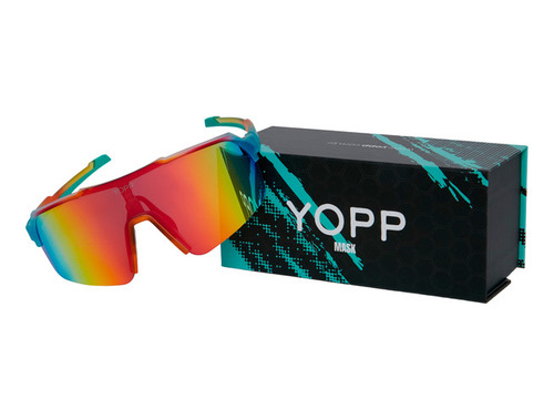Óculos De Sol Esportivo Yopp Uv400 Corrida E Bike Mask L 2.1